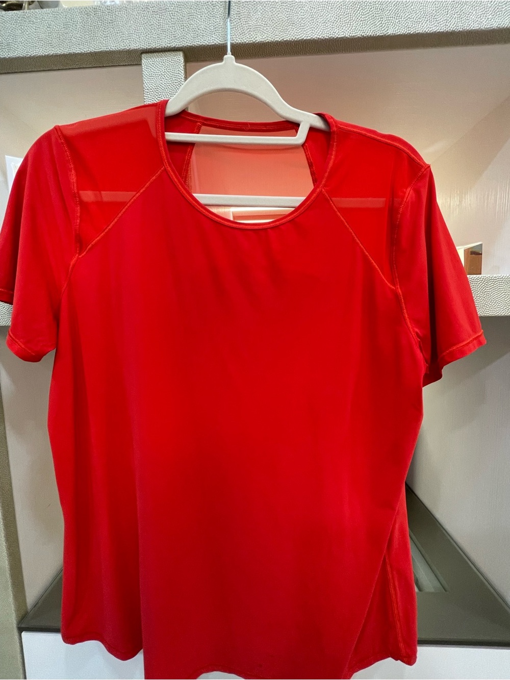 lululemon athletica Red Short-Sleeve Performance Tee Size 14